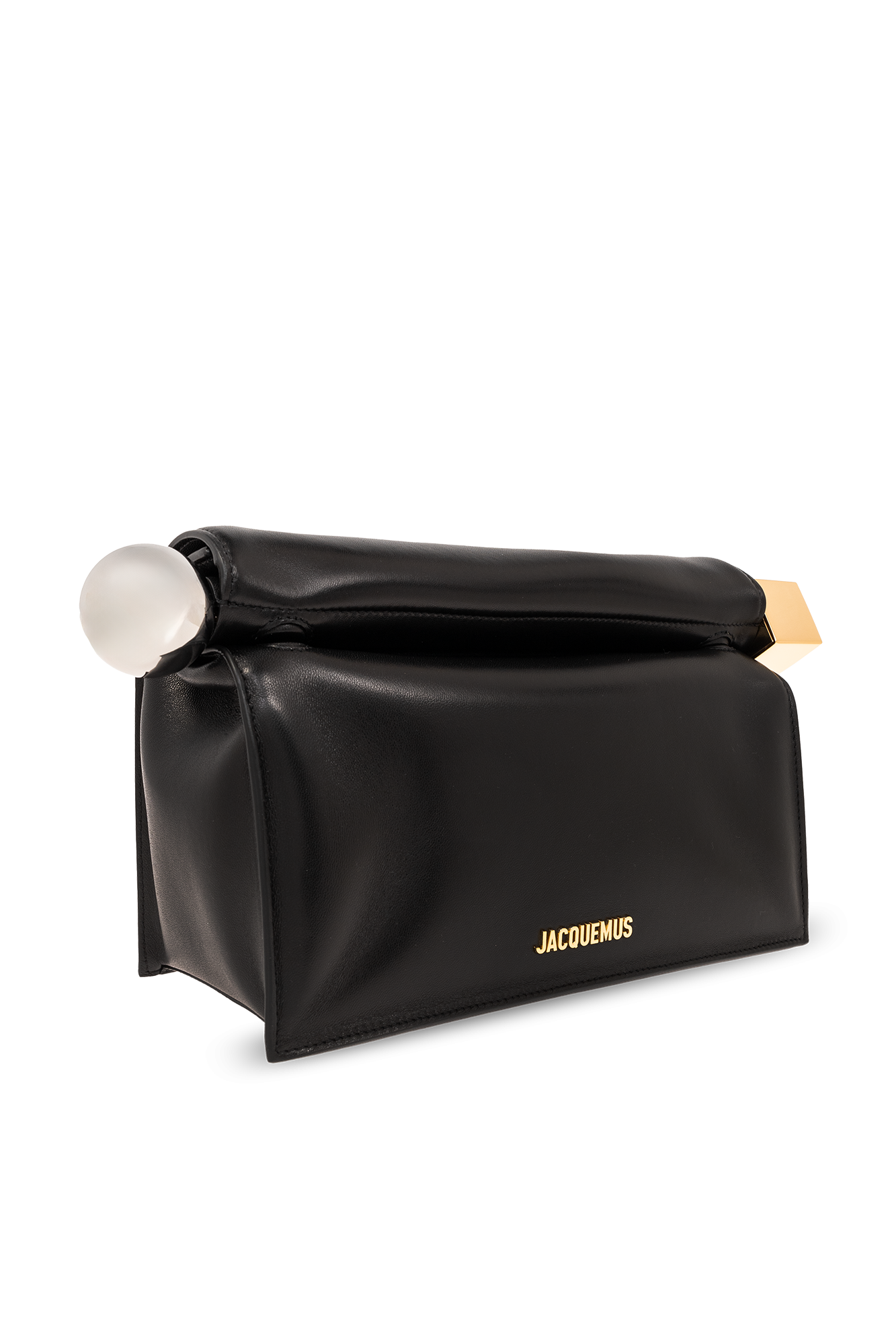 Jacquemus 'La Pochette Rond Carre' leather clutch | Women's